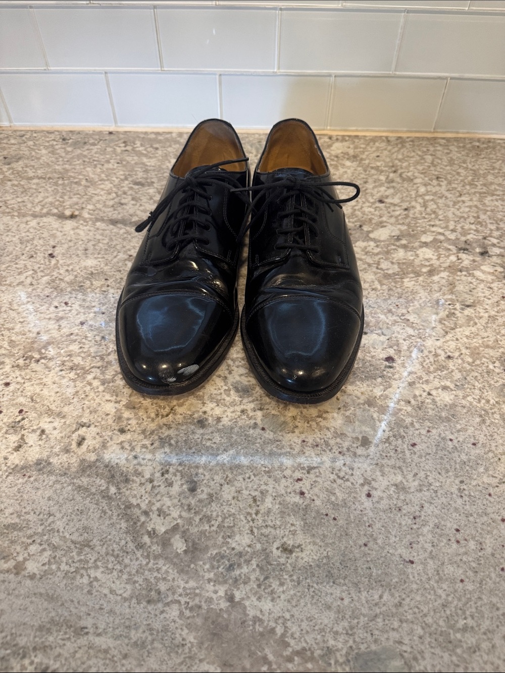 Cole Haan Black Cap-Toe Oxford Dress Shoes